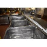 (4) Stainless Steel Vats, 48" x 40" x 30", RIGGING FEE: $50