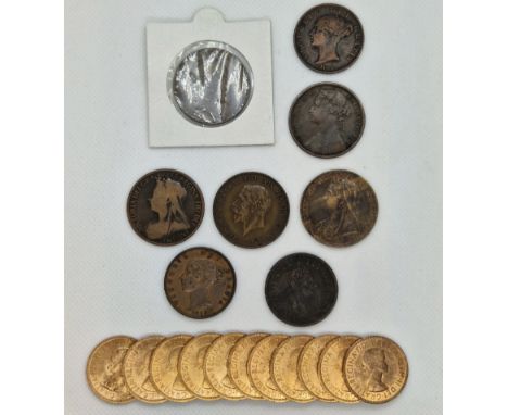 A selection of Pennies and Halfpennies to include the following coins:  1806 Halfpenny (VF condition) 1853 Halfpenny (VF cond