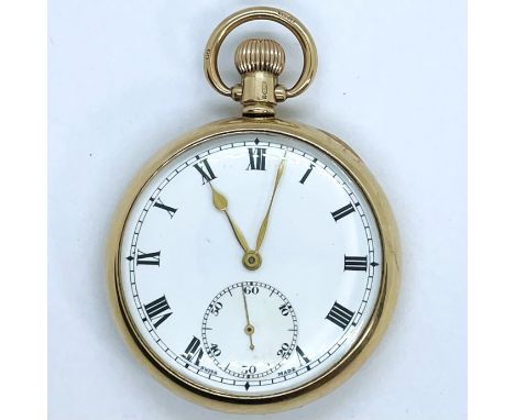 9ct Yellow Gold Dennison Pocket Watch  Untested, appears to run  Weight: 87.2g