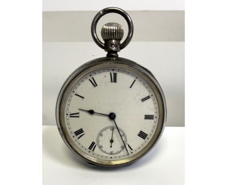 A collection of 4 cased open dial silver fob watches to include:  1. Open dial pocket watch. Hallmarks are very clear for Bir