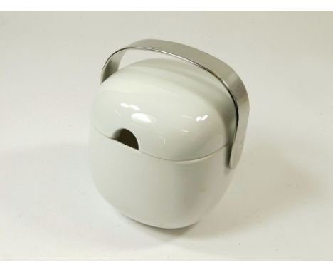 ROSENTHAL. A mid 1970s Rosenthal Suomi covered bowl with swing handle, designed by Timo Sarpaneva. Stamped to the base Rosent