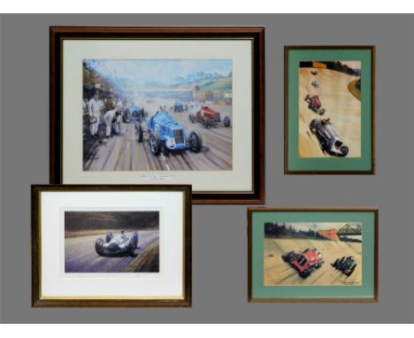 R. NOCKOLDS, ETC. A Limited Edition print 'Richard Seaman, Nurburgring 1938', after R Nockolds, No. 51/400,produced by Thackw