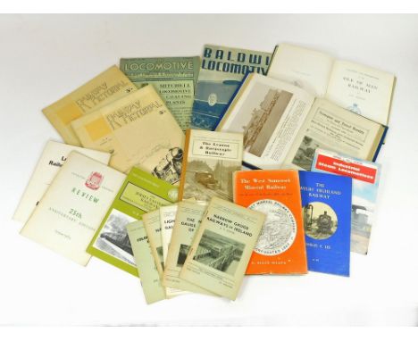 STEAM, NARROW GAUGE & LIGHT RAILWAYS. Various book, booklets, railway magazines & bound copies of Travel & Transport Monthly 