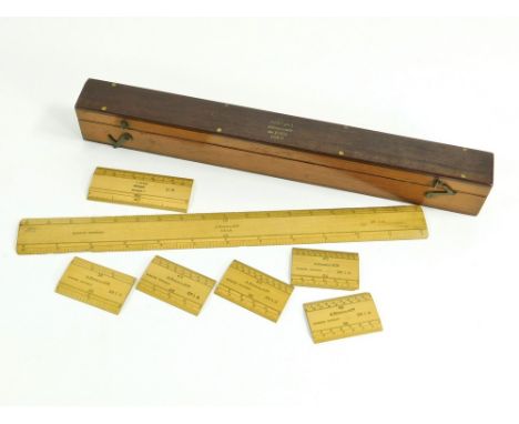 SCALE RULES. A scale rule by A. Edgell & Co., with offsets, in original A Edgell & Co., Set No. 1 box, dated 1915 & with broa