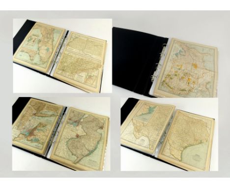 MAPS OF THE USA. A folder of approximately 106 (several duplicates) maps of the USA. Published in 1903 by the Century Company