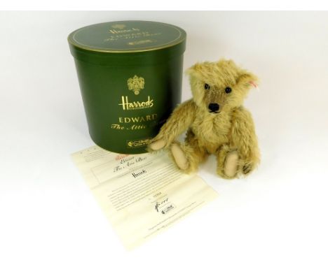 STEIFF BEAR. A Ltd. Edn. 2001 Steiff 'Edward the Attic Bear' with growl. No.00354 of 1500 bears. Sold in original hat box & w