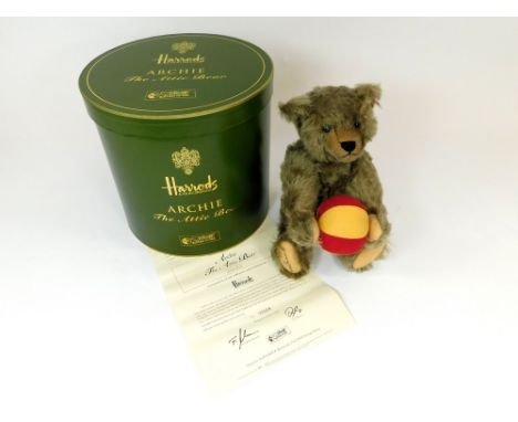 STEIFF BEAR. A Ltd. Edn. 2002 Steiff 'Archie the Attic Bear', with growl. No.00169 of 1500 bears. Original hat box, packaging