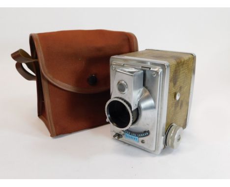 GILBERT BOX CAMERA. A 'Gilbert' box camera by R. F. Hunter with case. CONDITION. See Lot 650 for conditions of sale.  Please 