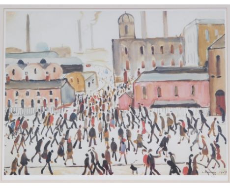 After L S Lowry. Limited edition print, with HD stamp, No 47/200, 46cm x 60cm, framed and glazed.