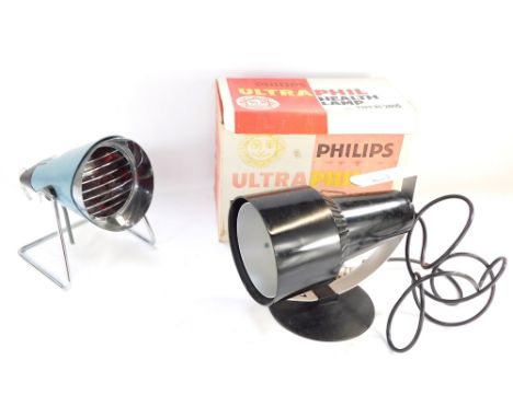 A Phillips Ultrafill health lamp, boxed, and another health lamp (2).WARNING! This lot contains untested or unsafe electrical
