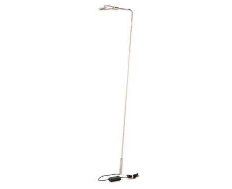 Chromed metal wall/floor lamp, design F. Bettonica &amp; E.M. Melocchi, Italy 1990s, 163 cm high