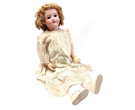 Porcelain doll, Heinrich Handwerck, mold number 109, marked 15 DEP, antique wig and clothing, articulated body, Germany ca. 1