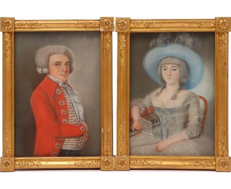 Unclearly signed, portrait of Abraham Matthias Cornelis van Bommel (1763-1821, and Catharina Barbara van Westreenen (1767-180