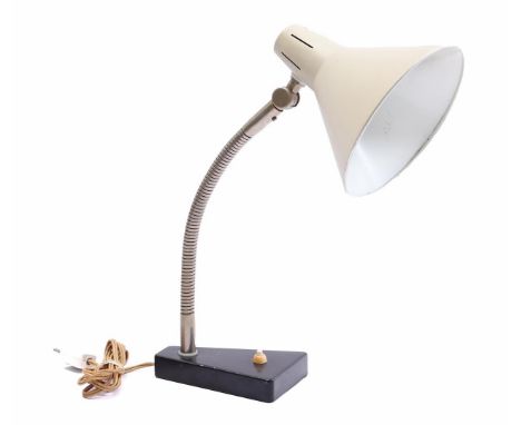 Hala Zeist metal desk lamp, 1960s, 49 cm high