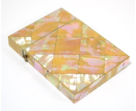 A 19th century mother-of-pearl card case 