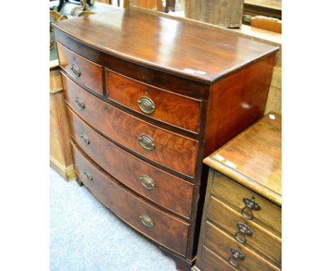 ^A Regency mahogany bow fronted chest, circa 1810