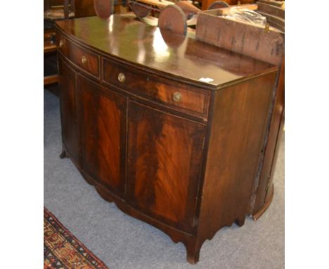 A Regency mahogany bow fronted sideboard 