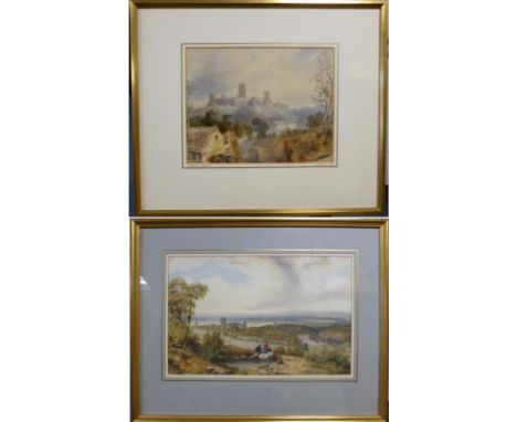 Edmund Hastings (1781-1861) ''Durham Cathedral'', signed and dated 1840, watercolour, (mount incorrectly titled E Keatings), 