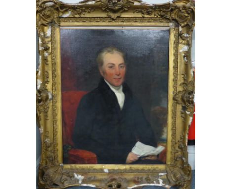 Follower of Henry Raeburn (1756-1823) Portrait of a gentleman, head and shoulders, wearing a black jacket and white shirt and
