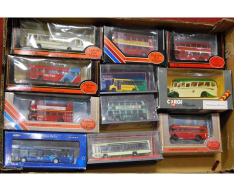 A quantity of EFE 1:76 scale buses; together with a Corgi Classics example (11)