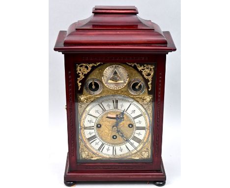 Stockuhr, Wien, 2. H. 18. Jh. Kastengehäuse (mgl. stilgerechter Nachbau) Laubholz, auf Mahagoni gebeizt, dreiseitig verglast.