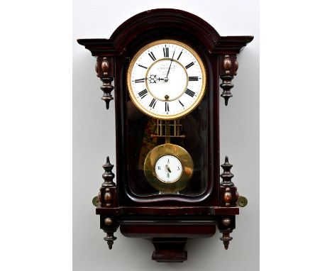 Regulator, 2. Hälfte 19. Jh. Anton Schlesinger, Wien (K.u.K. Hofuhrmacher). Gedrungener Regulator in geschweiftem, mahagonifu