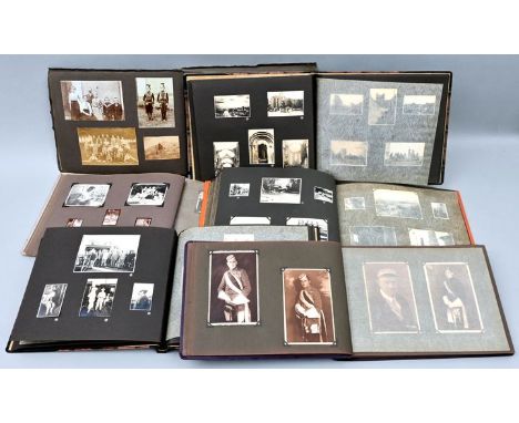 Sechs Fotoalben mit burschenschaftlichem Bezug, Deutschland, vorw. 1. H. 20. Jh. Format Gr. 8°, Einbände Pp/ HLDr./ Ln., best