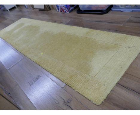 Dunelm wool ochre coloured runner, 60 x 230 cm