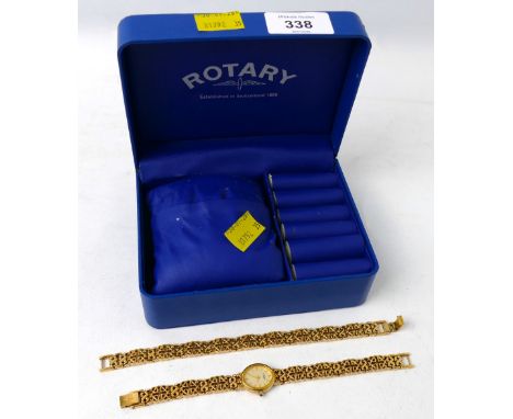 Boxed ladies Rotary wristwatch with matching yellow metal chain
