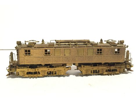 ALPHA Models HO unpainted Brass NYCS R-2 O/H Electric C-C with dummy Pantographs. Service and cleaning needed due to prolonge