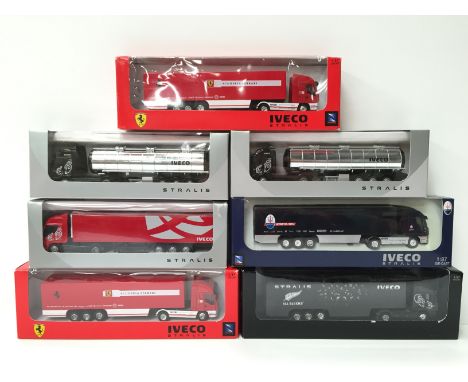 Seven 1/87 scale Iveco diecast models by Promotoys and New Ray. Appear E/M and boxed. 