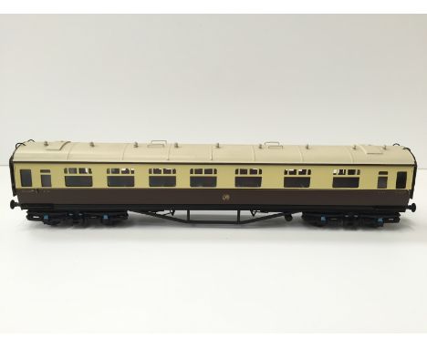 A Brass Kit Built GWR Chocolate and Cream First/Third Coach no 6174 built by Tony Lawrence and painted by D Studley in 1987 a
