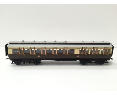 A Brass Kit Built GWR Chocolate and Cream Toplight 3rd Coach no 3132 built by Tony Lawrence in 1964. Mint in a Collectors Box