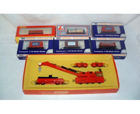 HORNBY/DAPOL/LIMA - a Breakdown Set and 6 x Goods Wagons - Hornby R739 75T Breakdown Set (missing outer Card sleeve otherwise