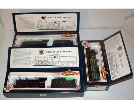 BACHMANN 3 x BR(E) and LNER Locomotives - 31-607 BR Doncaster Green Class V3 2-6-2T no 67684, 31-862 BR Black Class J39 0-6-0