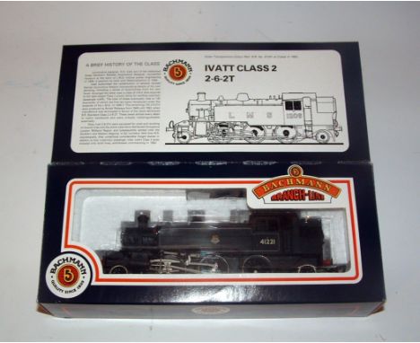 BACHMANN 31-450 BR Black Ivatt 2-6-2T no 41221 with Push and Pull fitting. Mint Boxed with Instructions and unopened Accessor