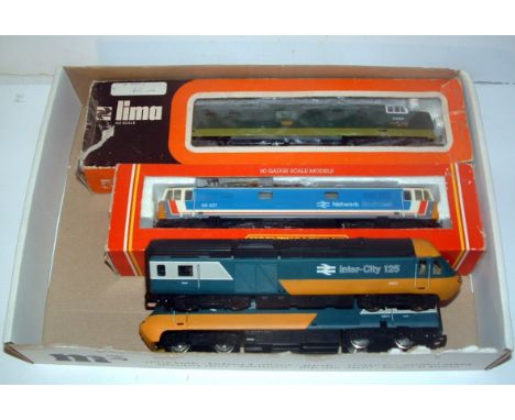 HORNBY/LIMA 3 x Locomotives - Hornby R368 BR Class 86 no 86401 in NSE Livery and Lima 205105 BR Class 55 'Meld' in 2 Tone Gre
