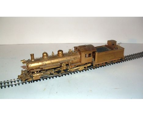 Fujiyama Kogyo HOn3 unpainted Brass D & R G W Class K-37 2-8-2 and 4 axle Tender with Brakemans Hut. Light tarnish otherwise 