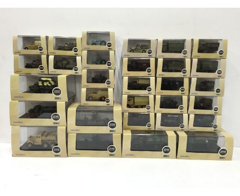 Quantity of Oxford Military 1/76 scale trackside models. Appear M and boxed, some duplicates. (30)