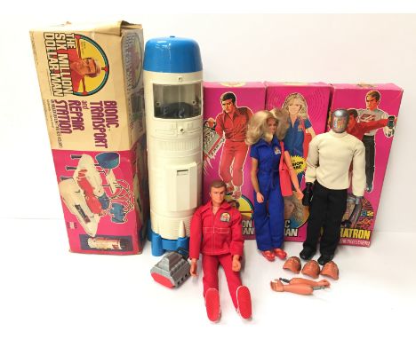 Denys Fisher The Six Million Dollar Man items: The Six Million Dollar Man action figure with engine block (VG with rubber arm