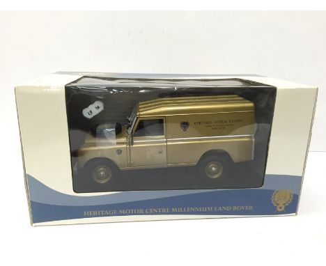 Universal Hobbies Ltd. Heritage Motor Centre 1/18 scale Millenium Land Rover Series III 109''. Limited edition no.1405/2000. 