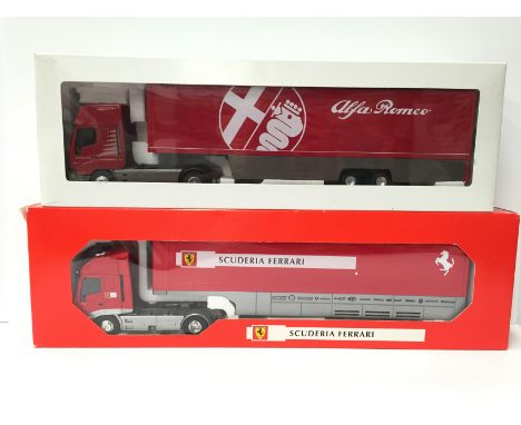 Old Cars (Italy) Ferrari 1/43 scale official diecast Iveco Transporter Lorry. Together with Eligor (France) #111440 Iveco Eur