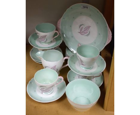 A Shelley Rhythm pattern part tea service