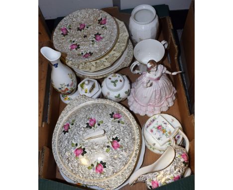 Ceramics - Aynsley, Royal Worcester figure, Minton, etc.