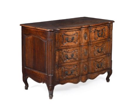 A LOUIS XV WALNUT COMMODE PROBABLY PROVENCE, THIRD QUARTER 18TH CENTURY 86cm high, 118cm wide , 62cm deep 