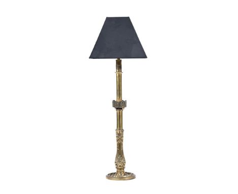 A GEORGE IV GILT METAL TABLE LIGHT, BY PALMER & CO  LATER FITTED FOR ELECTRICITY, SECOND QUARTER 19TH CENTURY  With maker's l