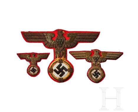 Adolf Hitler – three Funeral Sash EaglesThree eagles for use on the funeral sashes given by Hitler upon death of war heros an