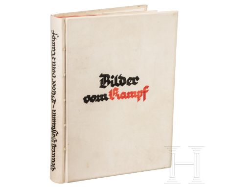 Rudolf Heß – "Bilder vom Kampf - Das Braune Heer" mit eigenhändiger Widmung Hitlers Luxusausgabe des Hoffmann-Bildbandes mit 
