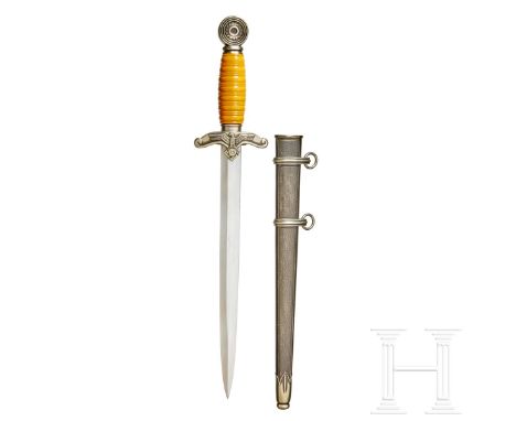 A Model 1938 Dagger for Leaders of the TeNo (Technical Emergency Corps) Maker Carl Eickhorn, Solingen, polished steel blade, 