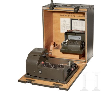 Chiffriergerätesatz der deutschen BundeswehrChiffriermaschine HELL H-54, eine Lizenzfertigung für die deutsche Bundeswehr von